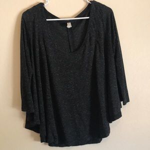 We the People- Free People Gray Flowy Top
